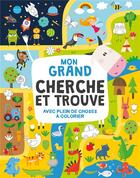 Couverture du livre « Mon grand cherche et trouve avec plein de choses a colorier » de Idees Book Creations aux éditions 1 2 3 Soleil