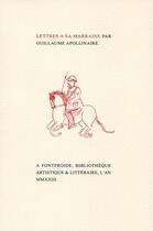 Couverture du livre « Lettres à sa marraine » de Guillaume Apollinaire aux éditions Fata Morgana