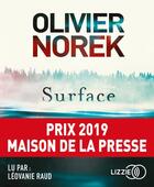Couverture du livre « Surface » de Olivier Norek aux éditions Lizzie