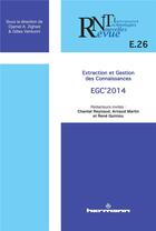 Couverture du livre « Revue des nouvelles technologies de l'information, n e-26 - extraction et gestion des connaissances » de  aux éditions Hermann