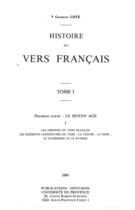 Couverture du livre « Histoire du vers français. Tome I » de Georges Lote aux éditions Epagine