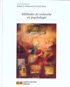 Couverture du livre « Methode de recherche en psychologie » de Robert J. Vallerand aux éditions Gaetan Morin