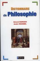 Couverture du livre « Dict de philosophie » de Durozoi/Roussel aux éditions Nathan