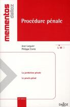 Couverture du livre « Procédure pénale (22e édition) » de Philippe Conte et Jean Larguier aux éditions Dalloz