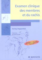 Couverture du livre « Examen Clinique Des Membres Et Du Rachis (2e Edition) » de Stanley Hoppenfeld aux éditions Elsevier-masson