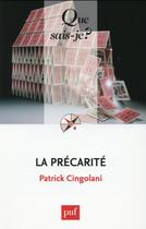 Couverture du livre « La précarité » de Patrick Cingolani aux éditions Que Sais-je ?