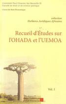 Couverture du livre « Recueil d'études sur l'OHADA et l'UEMOA » de  aux éditions Pu D'aix Marseille