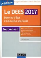 Couverture du livre « Je prépare ; le DEES 2017 ; diplôme d'Etat d'éducateur spécialisé » de Jean-David Peroz aux éditions Dunod