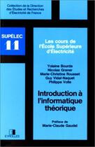Couverture du livre « Introduction à l'informatique théorique » de Bourda aux éditions Edf