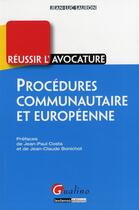 Couverture du livre « Procédures communautaires et européenne » de  aux éditions Gualino