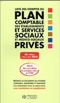 Couverture du livre « Liste des comptes du plan comptable des esms prives » de Jean-Marc Le Roux aux éditions Ehesp