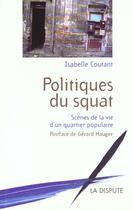 Couverture du livre « Politiques du squat » de Coutant/Mauger aux éditions Dispute