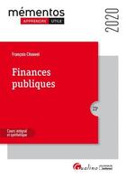 Couverture du livre « Finances publiques (édition 2020) » de Francois Chouvel aux éditions Gualino