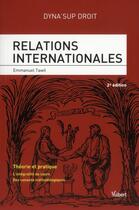Couverture du livre « Relations internationales (2e édition) » de Emmanuel Tawil aux éditions Vuibert