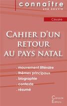 Couverture du livre « Cahier d'un retour au pays natal, d'Aimé Césaire » de  aux éditions Editions Du Cenacle