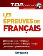 Couverture du livre « Les épreuves de français ; concours sociaux » de  aux éditions Studyrama