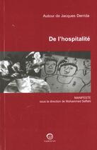 Couverture du livre « Autour De Jacques Derrida ; Manifeste Pour L'Hospitalite » de  aux éditions La Passe Du Vent