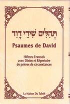 Couverture du livre « Psaumes de david hebreu francais - blanc tehilim » de David aux éditions Biblieurope