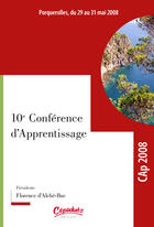 Couverture du livre « 10ème conférence d'apprentissage CAP (édition 2008) » de  aux éditions Cepadues