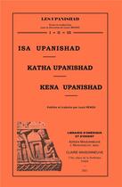 Couverture du livre « Isa upanishad, katha upanishad, kena upanishad - publiee et traduite par l. renou. » de Louis Renou aux éditions Jean Maisonneuve