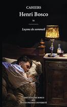 Couverture du livre « Cahiers Henri Bosco t.56 ; leçons de sommeil » de Christian Morzewski aux éditions Pu D'artois