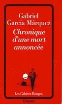 Couverture du livre « Chronique D'Une Mort Annoncee » de Gabriel Garcia Marquez aux éditions Grasset Et Fasquelle