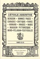 Couverture du livre « L'étoile-absinthe ; tournées 123-124 » de  aux éditions Du Lerot