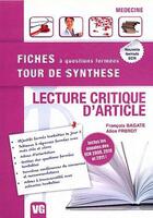 Couverture du livre « Fiches tour de synthese lecture critique d'article » de  aux éditions Vernazobres Grego