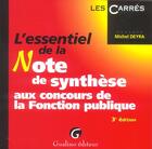 Couverture du livre « Essentiel de la note de synthese, 3eme edition (l') (3e édition) » de Deyra M aux éditions Gualino