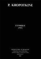 Couverture du livre « L'ethique » de Pierre Kropotkine aux éditions Tops