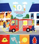 Couverture du livre « 101 choses à trouver et à coller : les pompiers » de  aux éditions Le Ballon