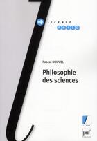 Couverture du livre « Philosophie des sciences » de Pascal Nouvel aux éditions Puf