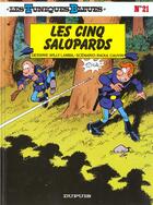 Couverture du livre « Les Tuniques Bleues Tome 21 : les cinq salopards » de Raoul Cauvin et Willy Lambil aux éditions Dupuis