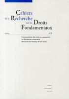 Couverture du livre « L'universalisme des droits en question(s) ; la déclaration universelle des droits de l'homme, 60 ans après » de  aux éditions Pu De Caen