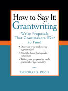 Couverture du livre « How to Say It: Grantwriting » de Koch Deborah S aux éditions Penguin Group Us