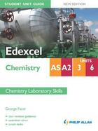 Couverture du livre « Edexcel Chemistry AS/A2 Student Unit Guide: Units 3 & 6 New Edition Ch » de Facer George aux éditions Hodder Education Digital