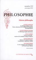 Couverture du livre « Revue philosophie n.113 » de Revue Philosophie Minuit aux éditions Minuit