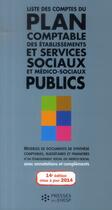 Couverture du livre « Liste des comptes du plan comptable des etablissements et services sociaux et me » de Jean-Marc Le Roux aux éditions Ehesp