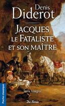 Couverture du livre « Jacques le fataliste et son maître » de Denis Diderot aux éditions De Boree