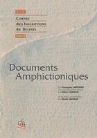 Couverture du livre « Documents amphictioniques » de Francois Lefevre aux éditions Ecole Francaise D'athenes