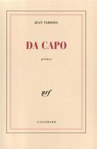 Couverture du livre « Da capo » de Jean Tardieu aux éditions Gallimard