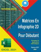 Couverture du livre « Matrices en infographie 2d avec excel 2021 - illustrations, couleur » de Patrice Rey aux éditions Books On Demand