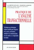 Couverture du livre « Pratique de l'analyse transactionnelle » de Genain et Lerond aux éditions De Vecchi