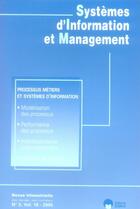 Couverture du livre « Systèmes d'information et management » de  aux éditions Eska