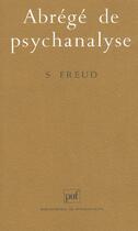 Couverture du livre « Abrégé de psychanalyse » de Sigmund Freud aux éditions Puf