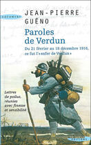 Couverture du livre « Paroles de Verdun » de Jean-Pierre Gueno aux éditions Seine