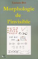 Couverture du livre « Morphologie de l'invisible - transformations d'objets, formes de l'espace, singularites phenomenales » de Boi Luciano aux éditions Pu De Limoges