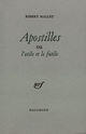 Couverture du livre « Apostilles ou l'utile et le futile » de Robert Mallet aux éditions Gallimard (patrimoine Numerise)