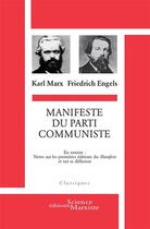 Couverture du livre « Manifeste du parti communiste : en annexe : notes sur les premières éditions du 