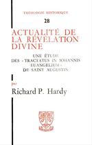 Couverture du livre « Actualite de la revelation divine » de R. P. Hardy aux éditions Beauchesne Editeur